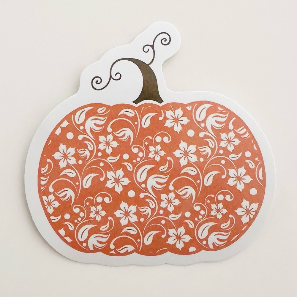 10/$10 Floral Pumpkin Sticker